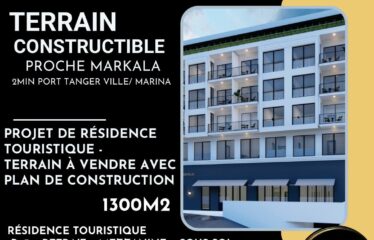 OPPORTUNITÉ IMMOBILIÈRE EXCEPTIONNELLE À TANGER – TERRAIN DE 1300 m² AVEC PROJET VALIDÉ