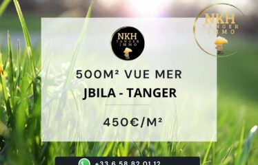 Terrain de 500 m² avec vue mer à Jbila, Tanger