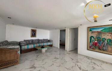 Maison R+2 vue mer à vendre à Tanger – 6 chambres, jardin et garage