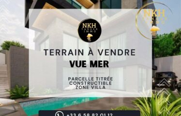À VENDRE – TERRAIN VUE MER À MNAR